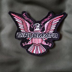 Diplomats Logo Embroidered Patch, Camron in Pink